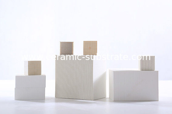 Cordierite seluler Honeycomb keramik / katalis mendukung putih