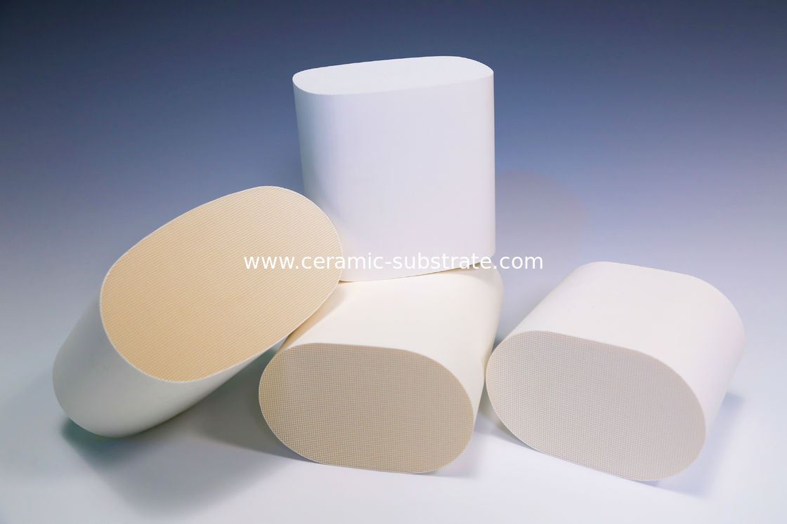 Putih Honeycomb keramik Filter kustom untuk mendukung katalis
